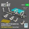 RESKIT RSK35-0008 US NAVY MHU-191/M (AERO 21A) Munitions Transporter (with adapters for bombs) (Carrier Fleet) (3D Printed model kit) 1/35
